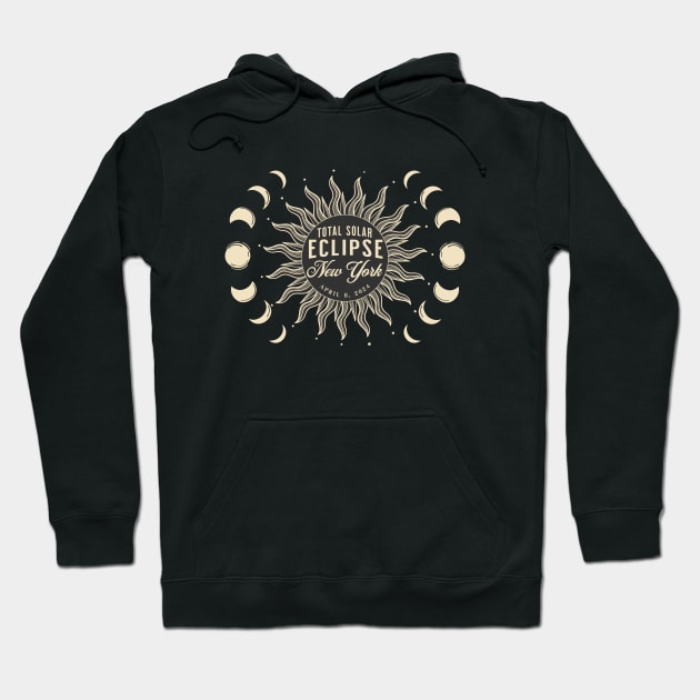 Total Solar Eclipse New York USA April 2024 Hoodie by TGKelly